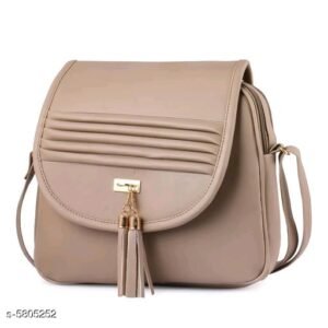 cement color sling bag for women-Arien Trends