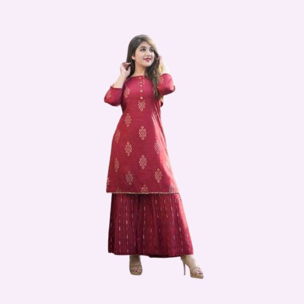 prety women printed rayon kurta set - Arien Trends